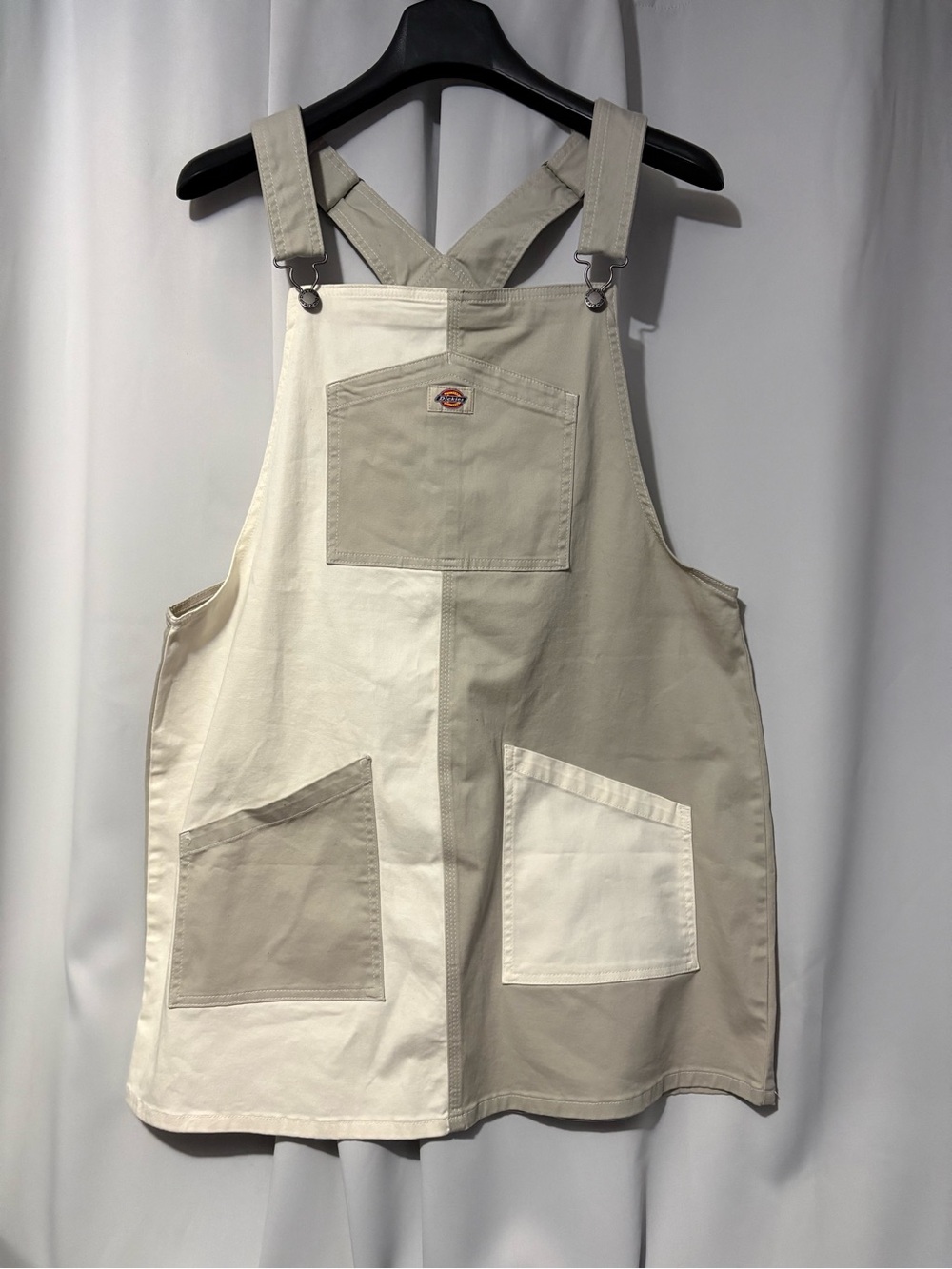 Dickies Two-Tone Cream & Beige Utility Overall Apron
